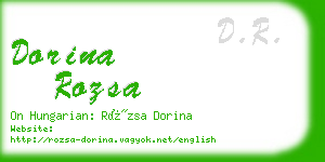 dorina rozsa business card